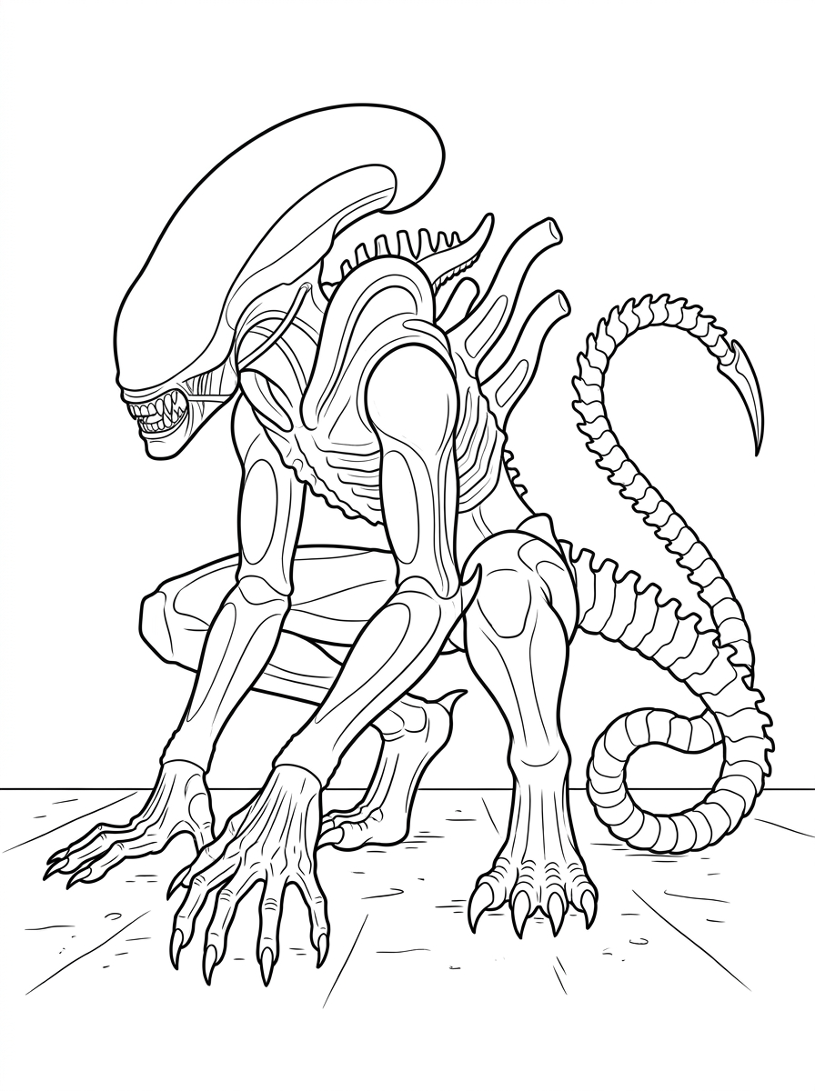 Xenomorph coloring pages grinch