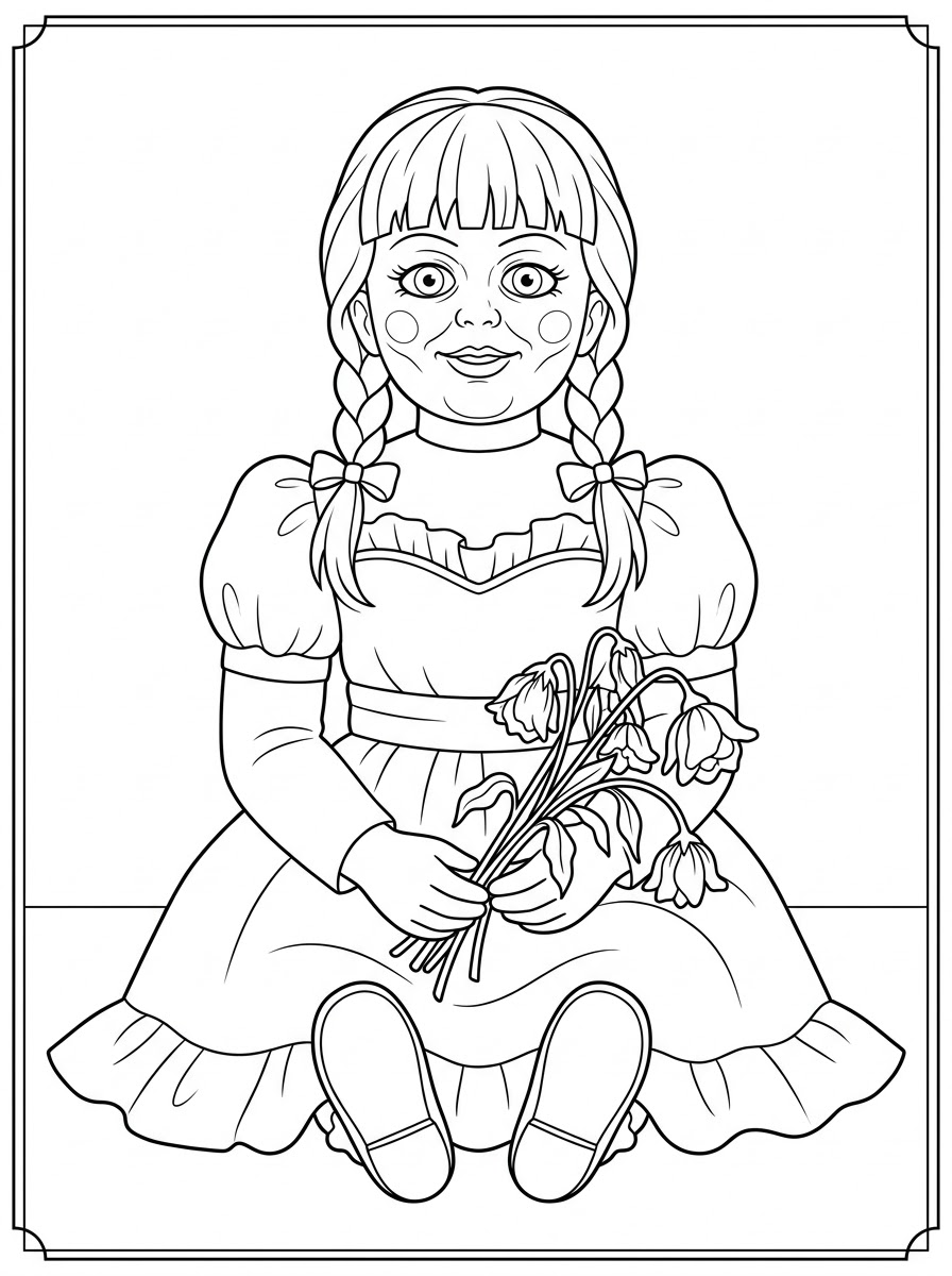Gambar mewarnai Annabelle yang dapat dicetak gratis