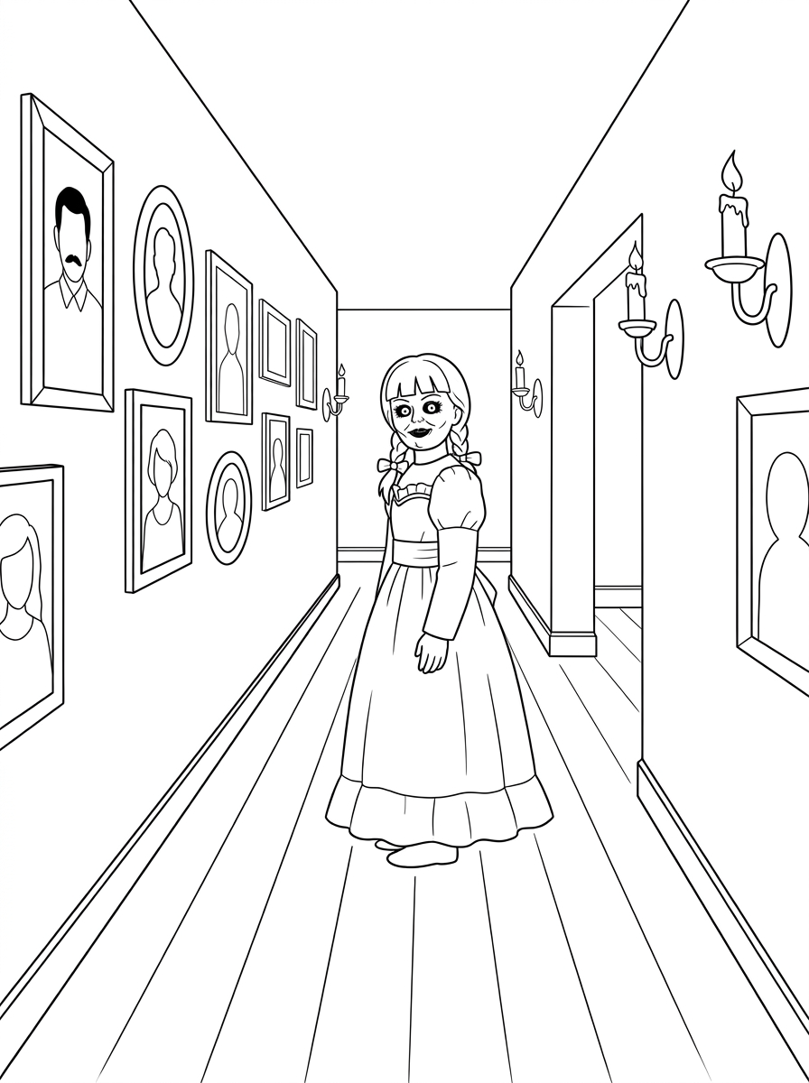 Gambar mewarnai gratis Annabelle