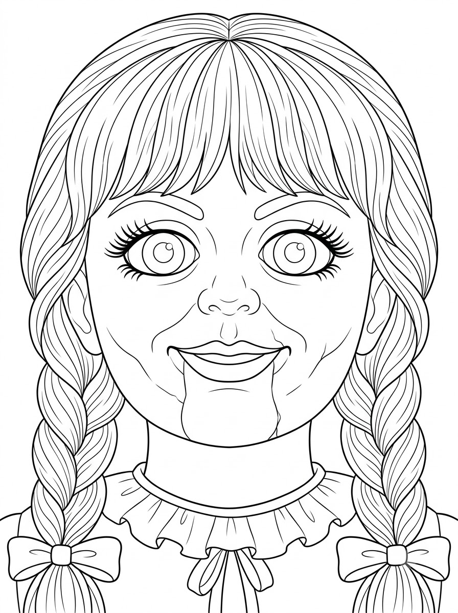 Gambar mewarnai Annabelle untuk anak-anak 1