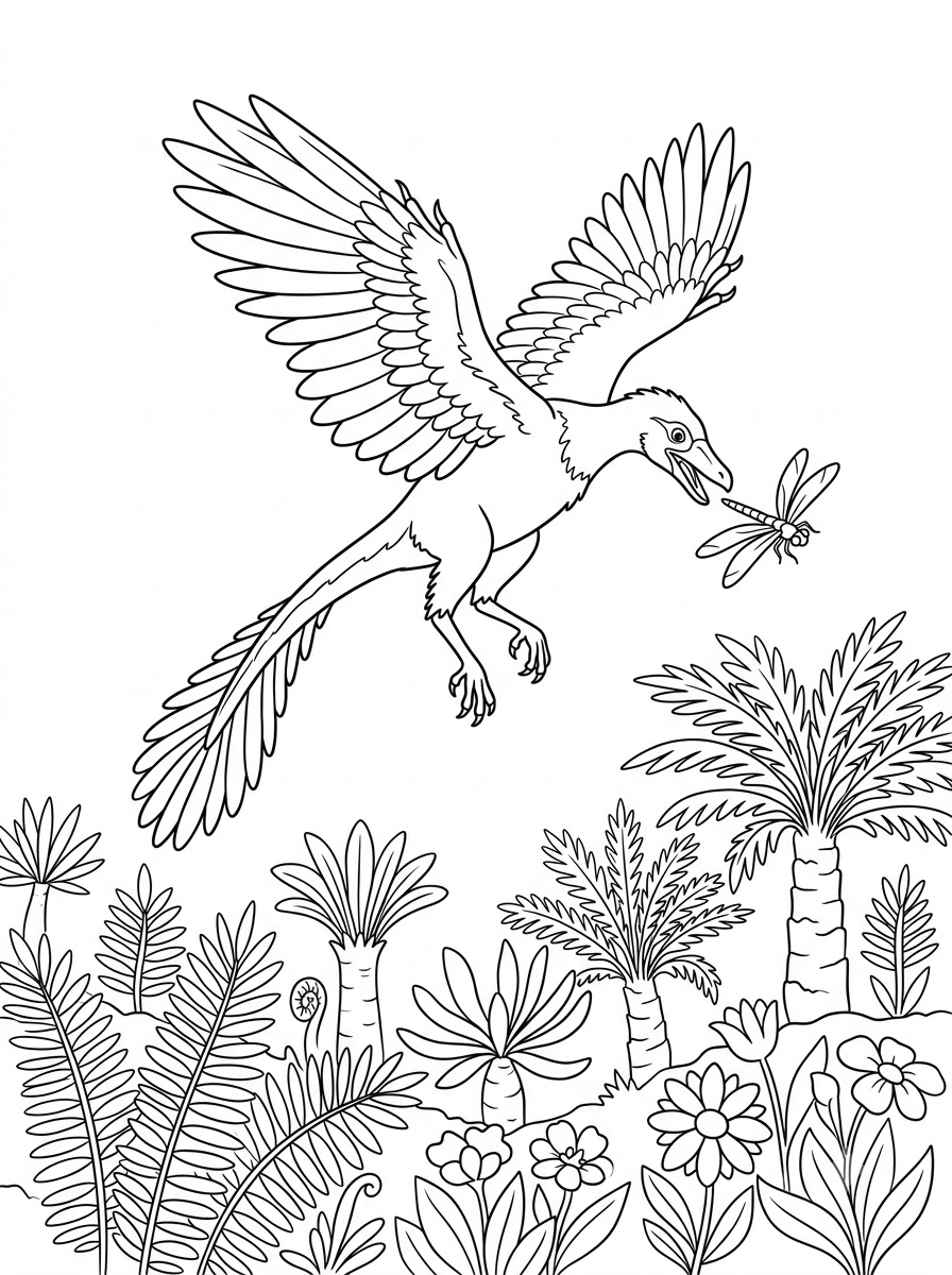 Archaeopteryx Coloring Pages 2 cute Archaeopteryx coloring pages