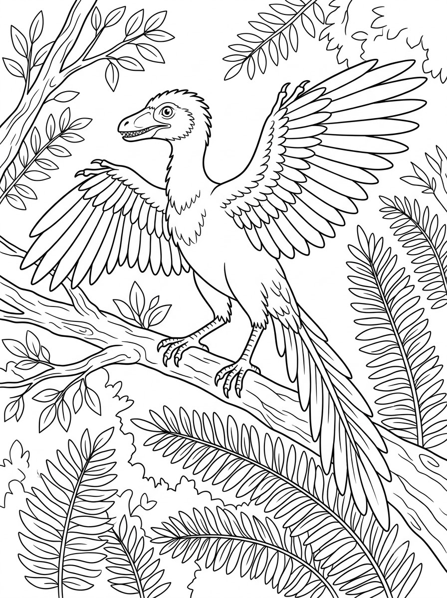 Archaeopteryx Coloring Pages 12 coloring pages printable Archaeopteryx