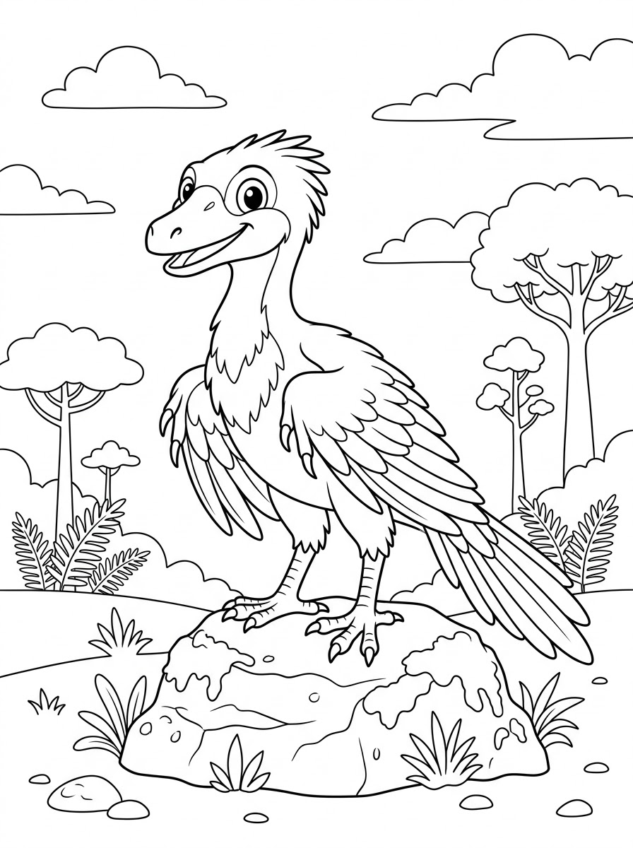 Archaeopteryx Coloring Pages 8 Archaeopteryx coloring book pages