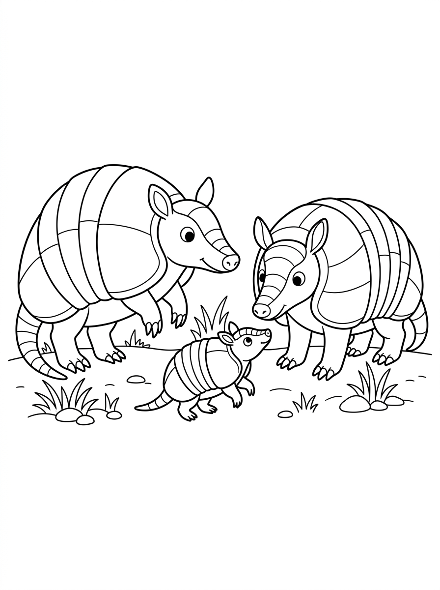 printable Armadillo coloring pages for adults