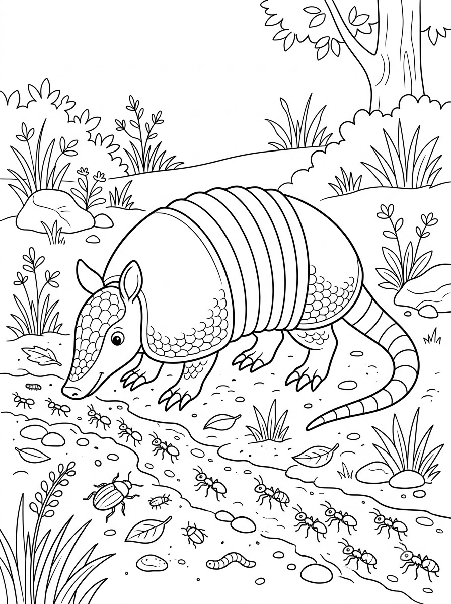 coloring pages Armadillo 1