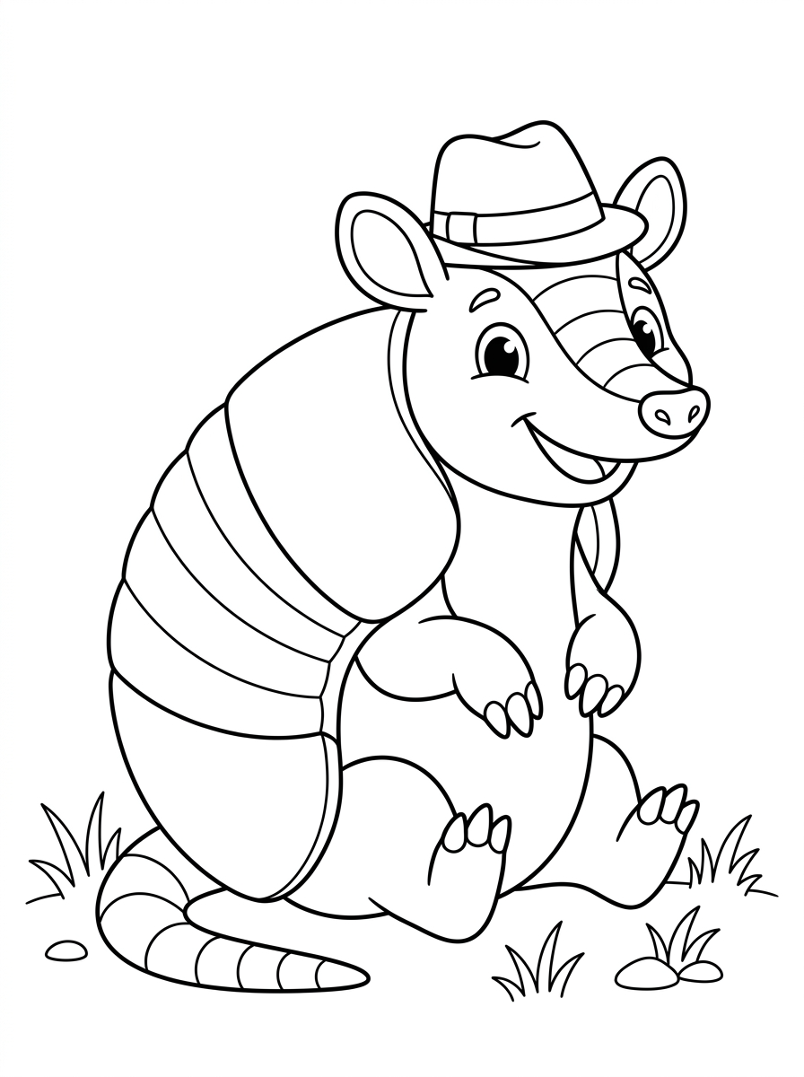 kids Armadillo coloring pages