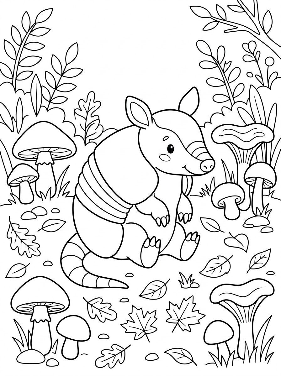 free printable Armadillo coloring pages