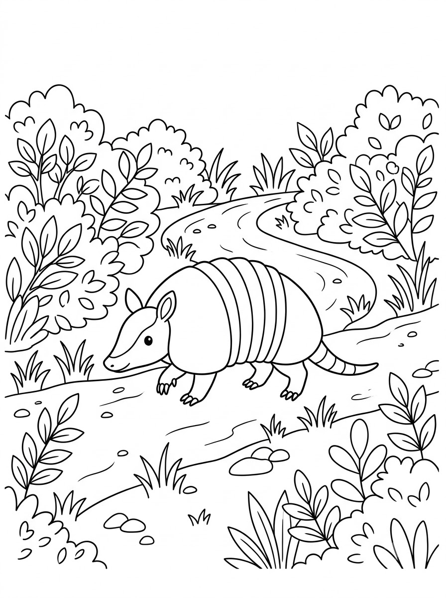 coloring pages for Armadillo