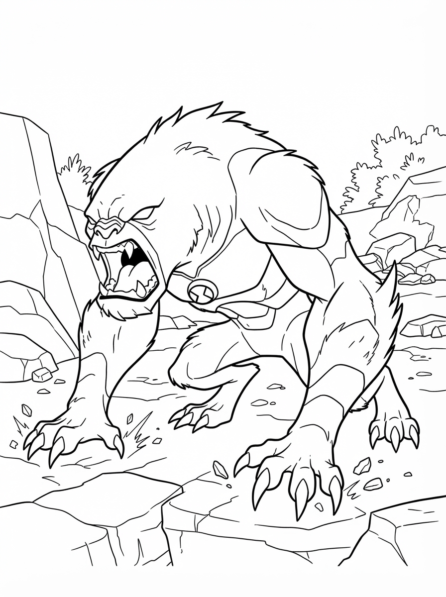 Ben 10 decorations coloring pages