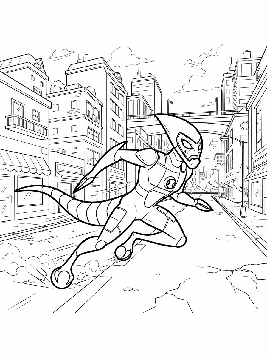 Ben 10 ornament coloring pages 1
