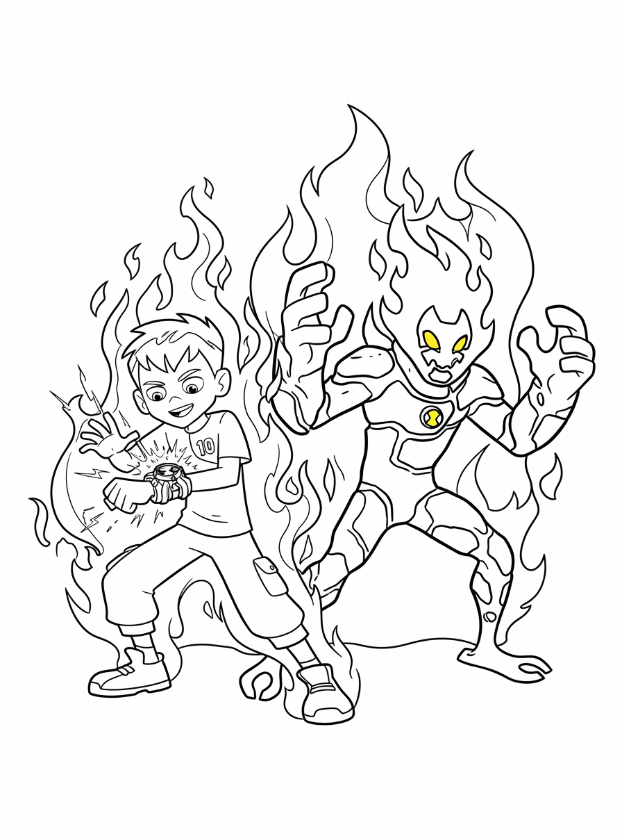 free coloring pages Ben 10