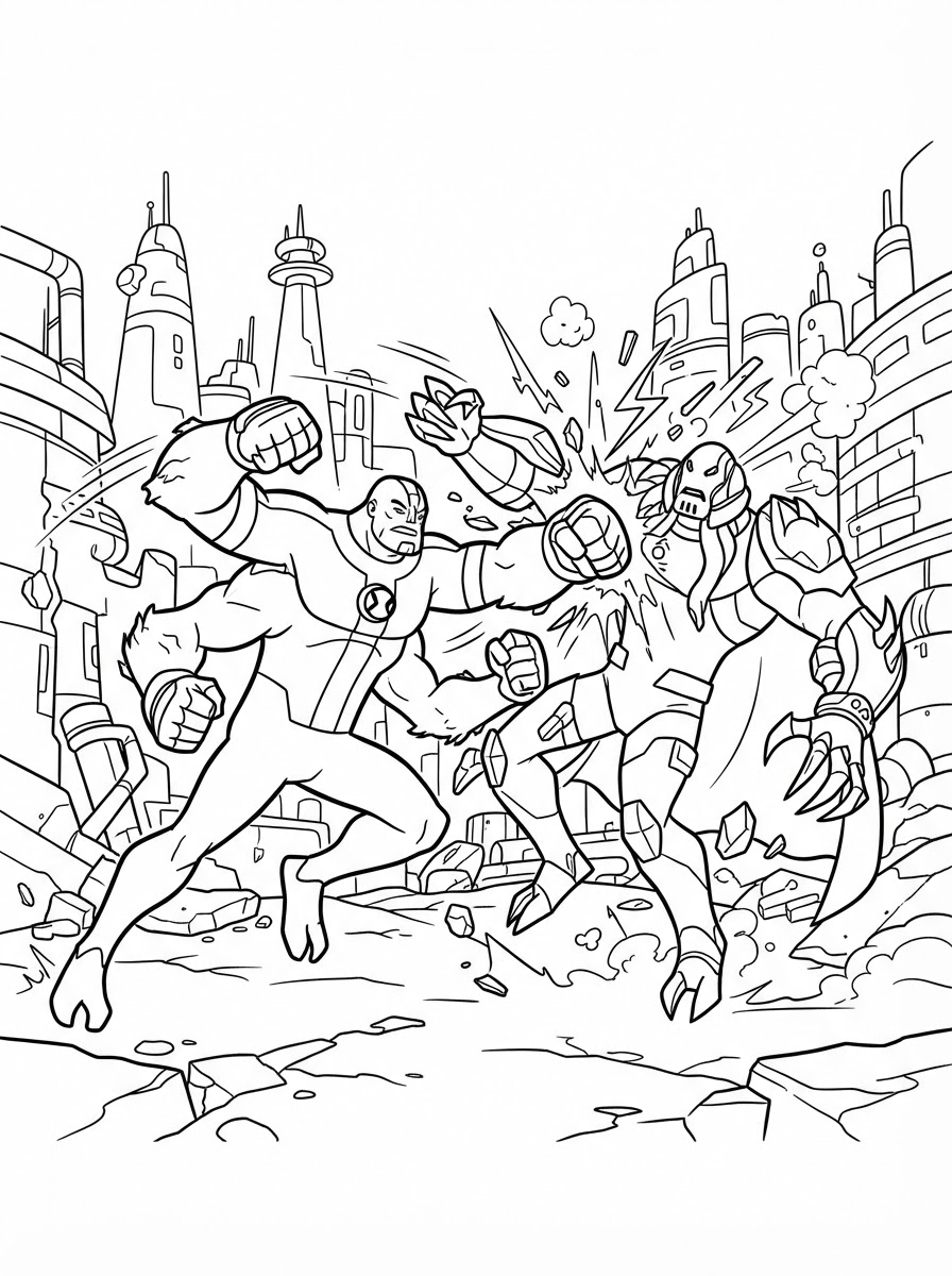 Ben 10 coloring pages printable free