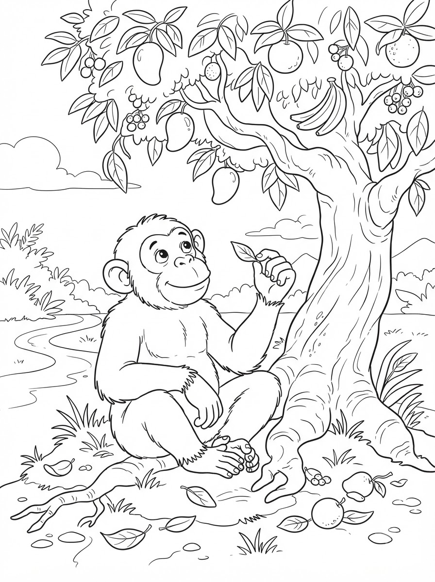 dibujos para colorear de chimpancés 17 dibujos para colorear de chimpancés adultos