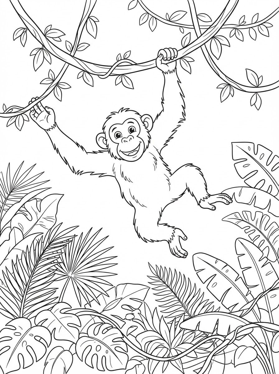 dibujos para colorear de chimpancés 19 dibujos para colorear de chimpancés