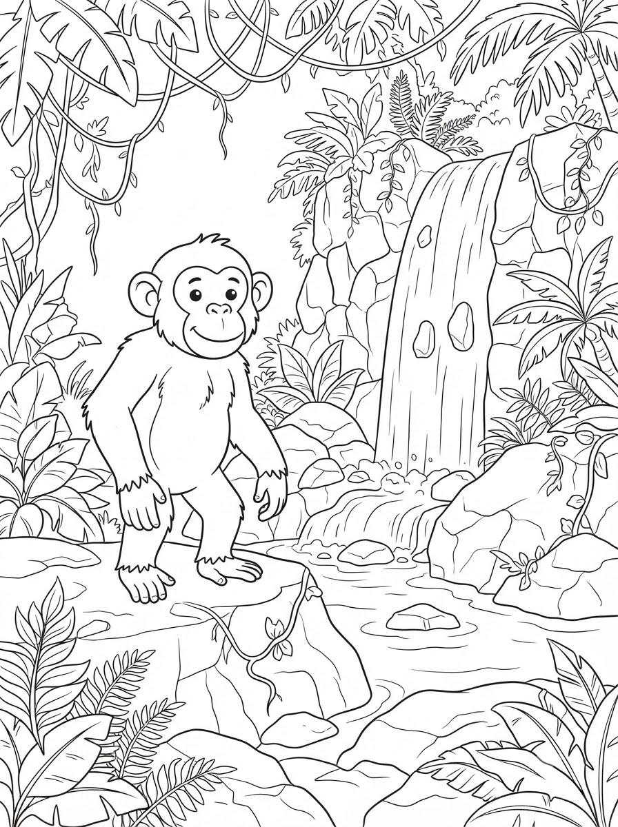 dibujos para colorear de chimpancés 3 Dibujos para colorear de chimpancés imprimibles