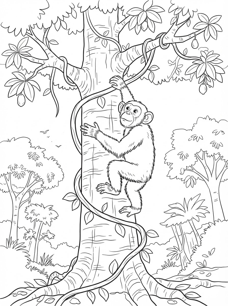 dibujos para colorear de chimpancés 4 dibujos para colorear de chimpancés para preescolares