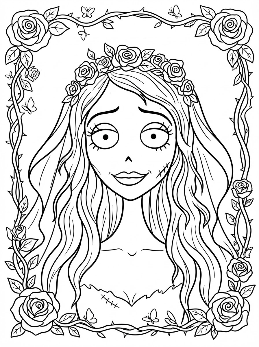 Corpse Bride Coloring Pages 12 Corpse Bride coloring pages pdf 1