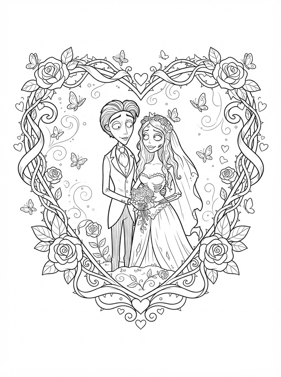 Corpse Bride Coloring Pages 6 free coloring pages Corpse Bride