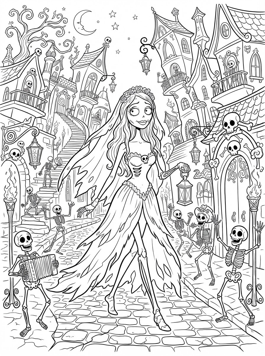 Corpse Bride Coloring Pages 5 Corpse Bride coloring pages free