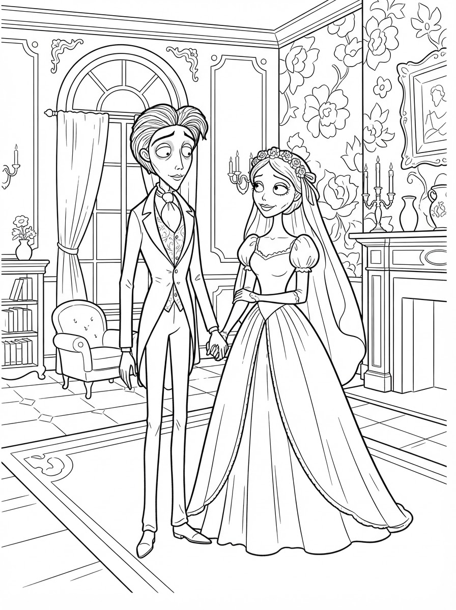Corpse Bride Coloring Pages 4 Corpse Bride coloring pages pdf