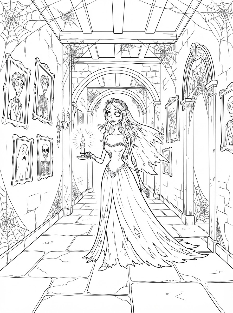 Corpse Bride Coloring Pages 21 Corpse Bride coloring pages for adults easy