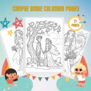 Corpse Bride Coloring Pages thumbnail