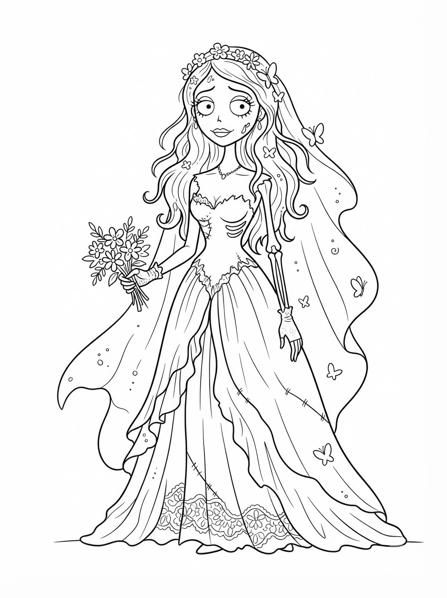 Corpse Bride Coloring Pages 15 Corpse Bride coloring pages pdf 2