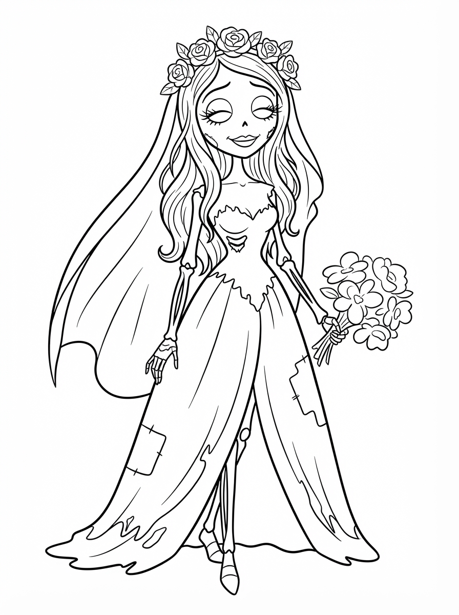 Corpse Bride Coloring Pages 14 Corpse Bride coloring pages to print