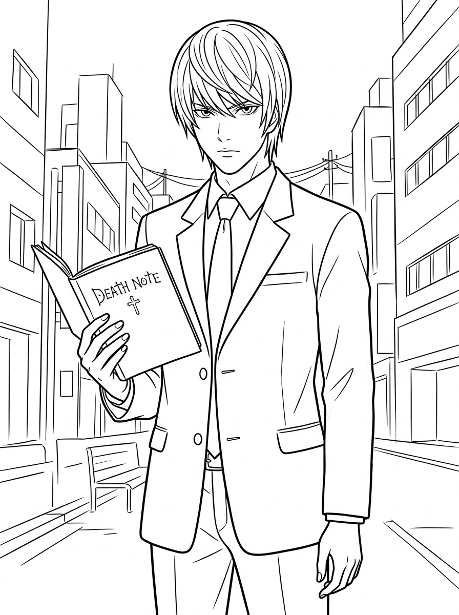 Planșe de colorat gratuite cu Death Note