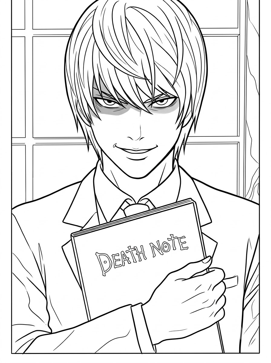 Planșe de colorat cu Death Note pentru imprimare