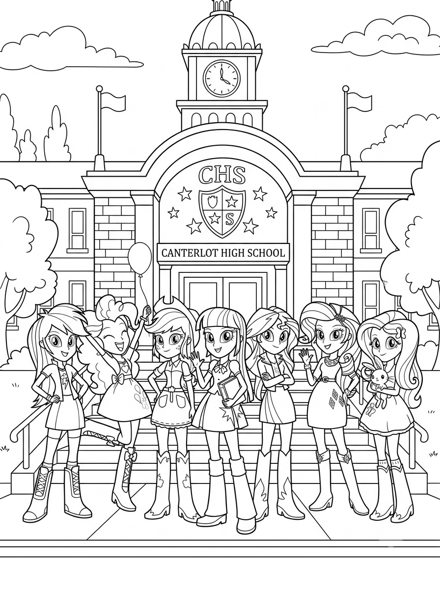 Equestria Girls Coloring Pages 12 merry Equestria Girls coloring pages 1