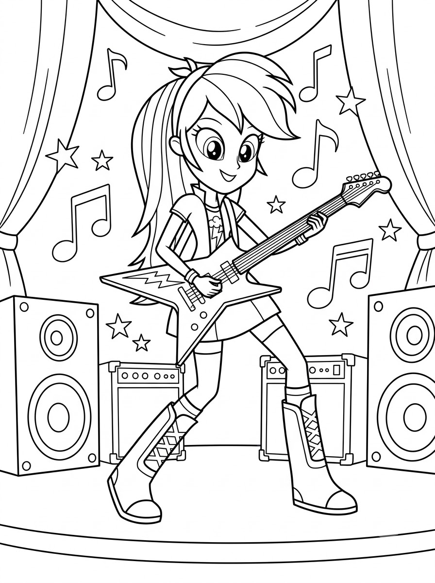 Equestria Girls Coloring Pages 18 coloring pages for kids Equestria Girls