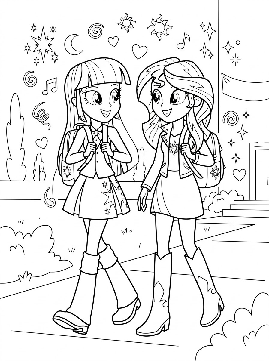 Equestria Girls Coloring Pages 5 Equestria Girls coloring pages pdf