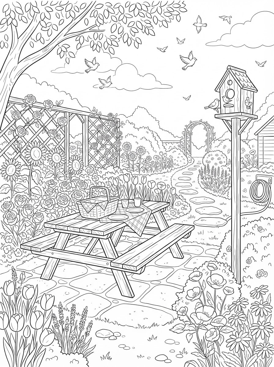 Garden Coloring Pages 13 free Garden coloring pages pdf