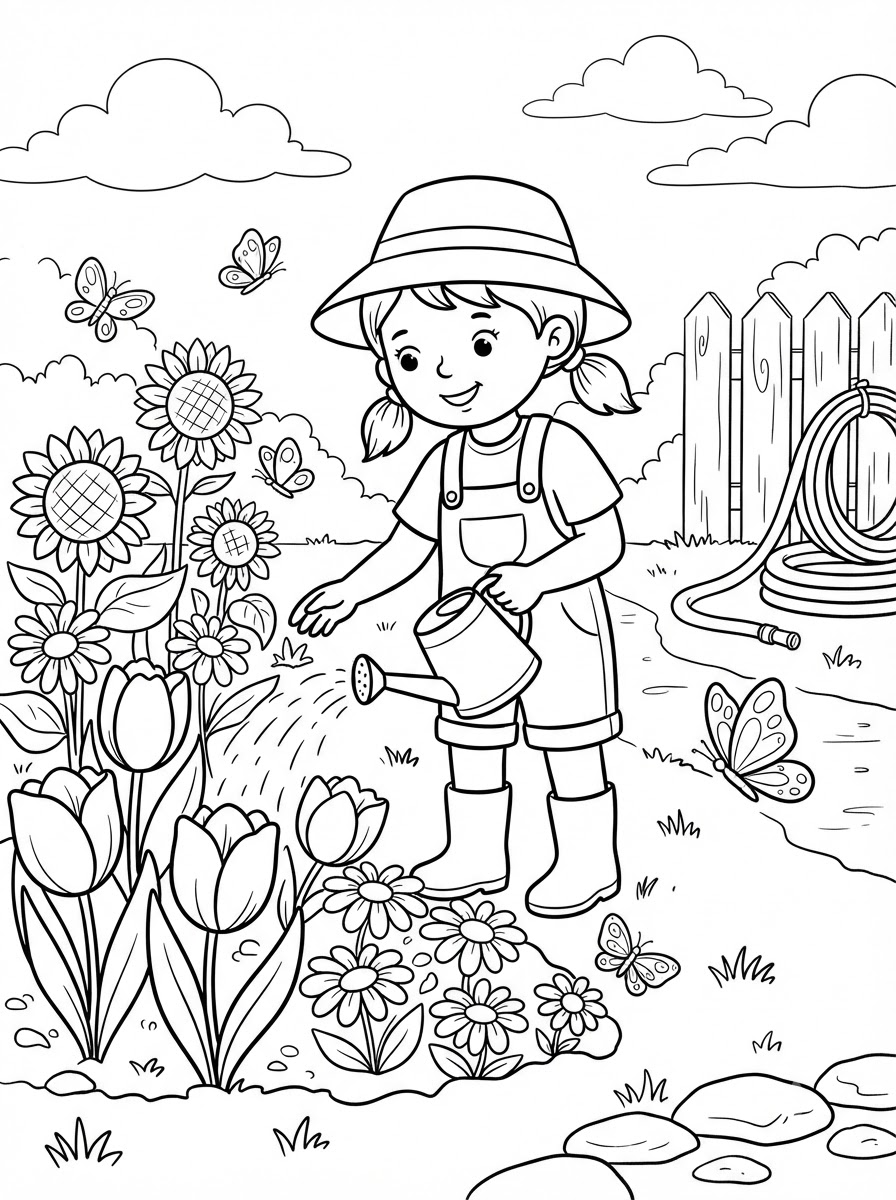 Garden Coloring Pages 4 printable Garden coloring pages