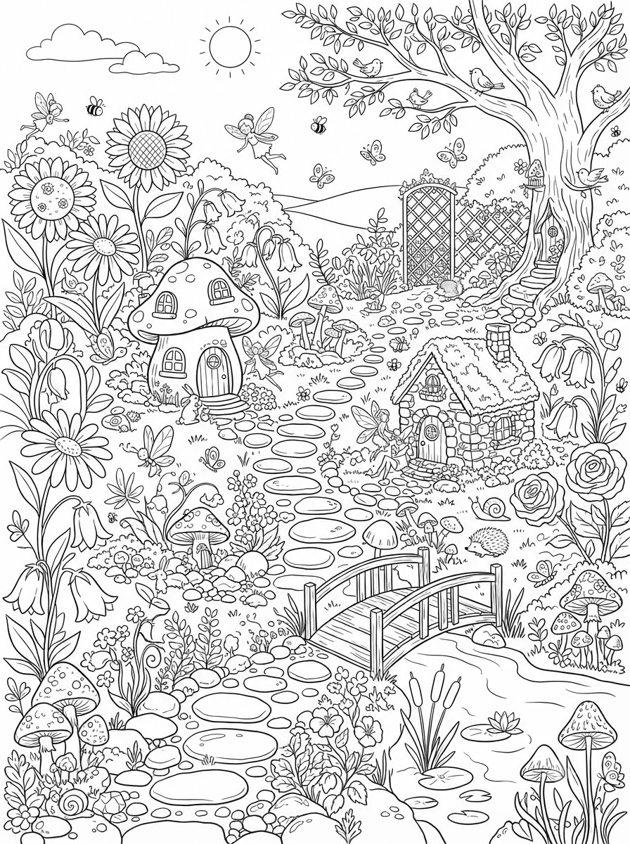 Garden Coloring Pages 7 detailed Garden coloring pages