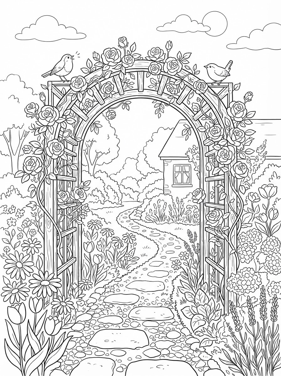 Garden Coloring Pages 8 Garden ornament coloring pages