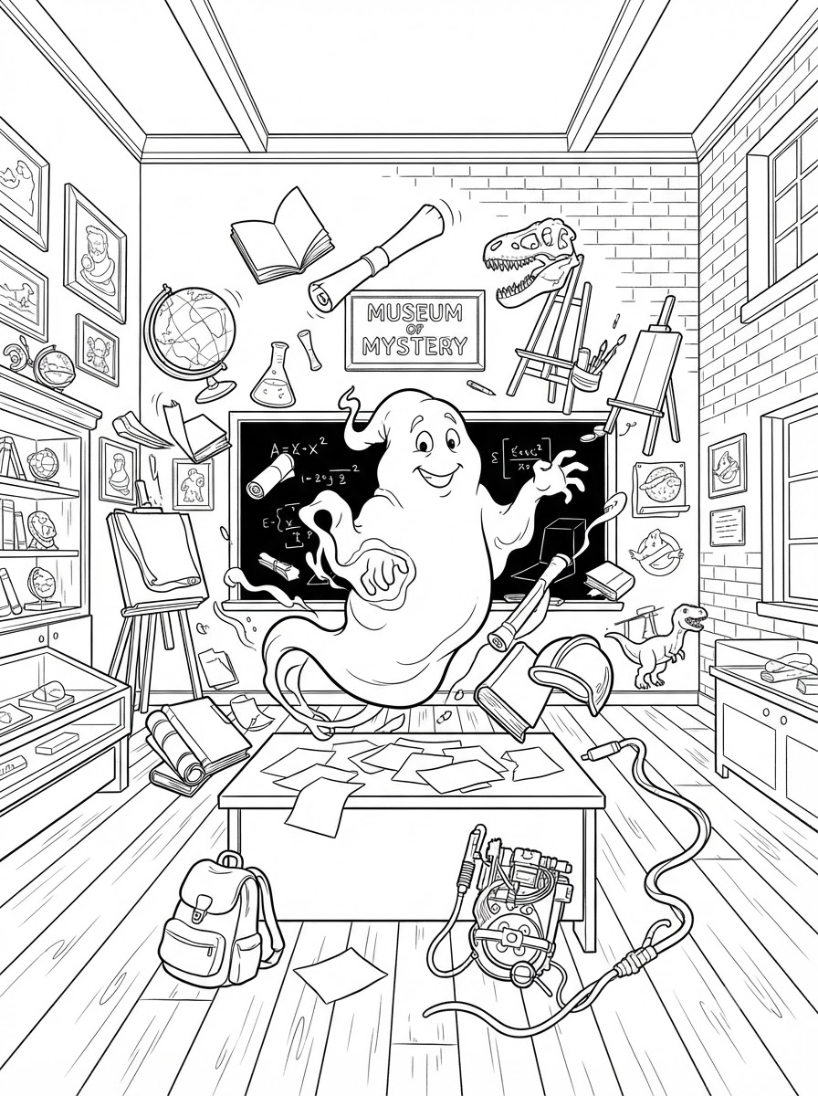 Ghostbusters Coloring Pages 3 free Ghostbusters tree coloring pages