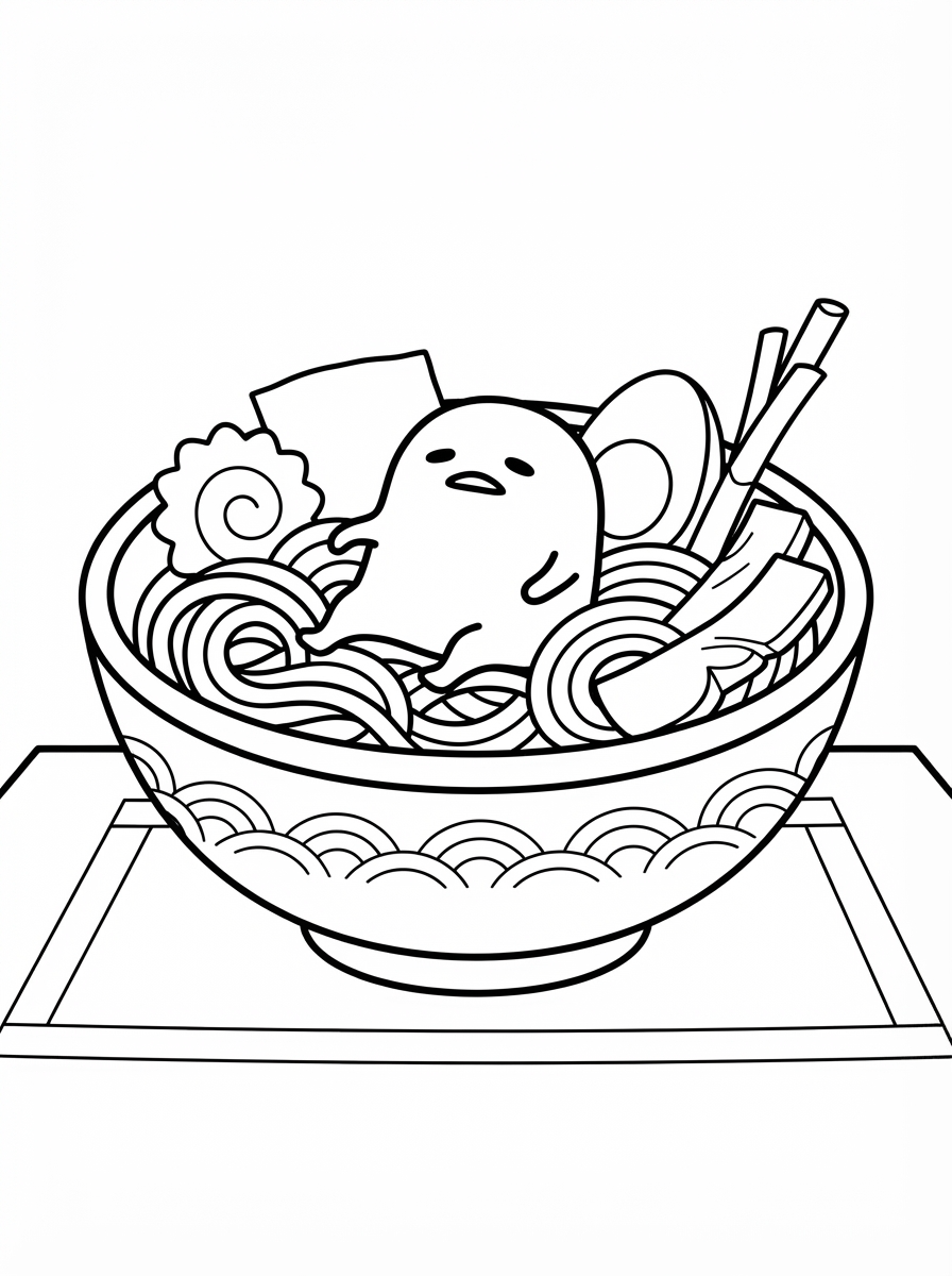 old-fashioned Gudetama coloring pages