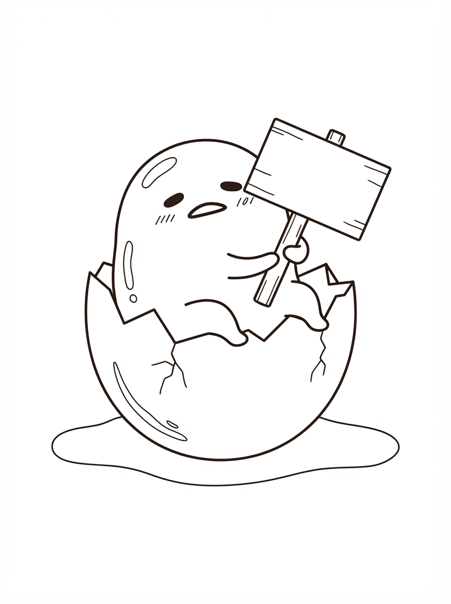 Gudetama free coloring pages