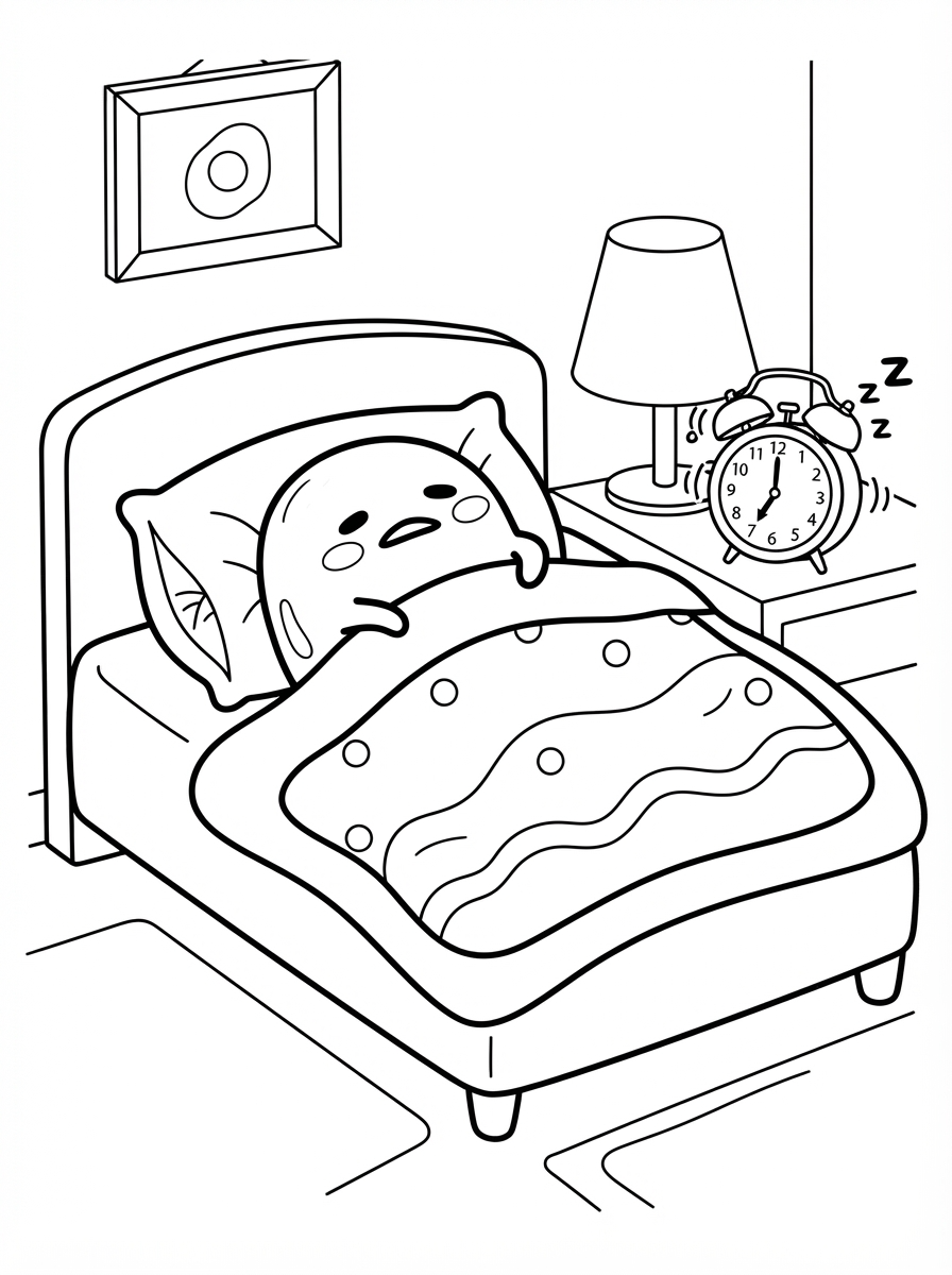 free printable Gudetama coloring pages