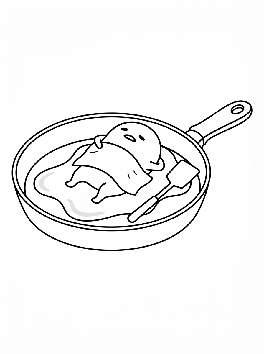 Gudetama adult coloring pages