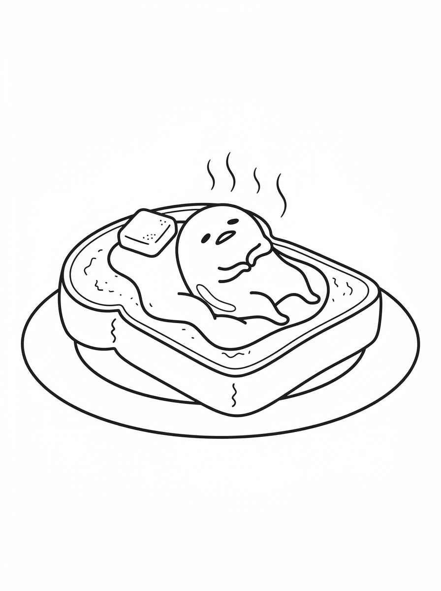 cute Gudetama coloring pages