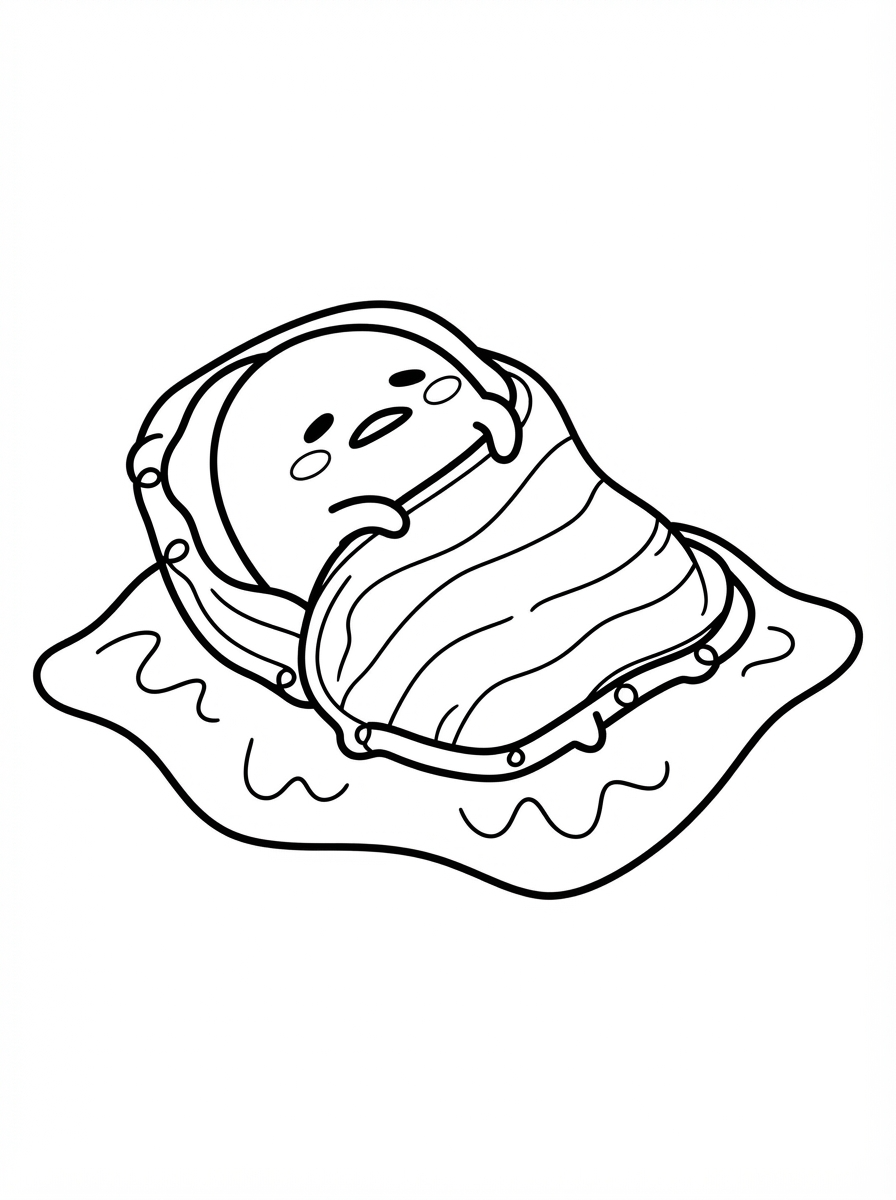 free adult Gudetama coloring pages