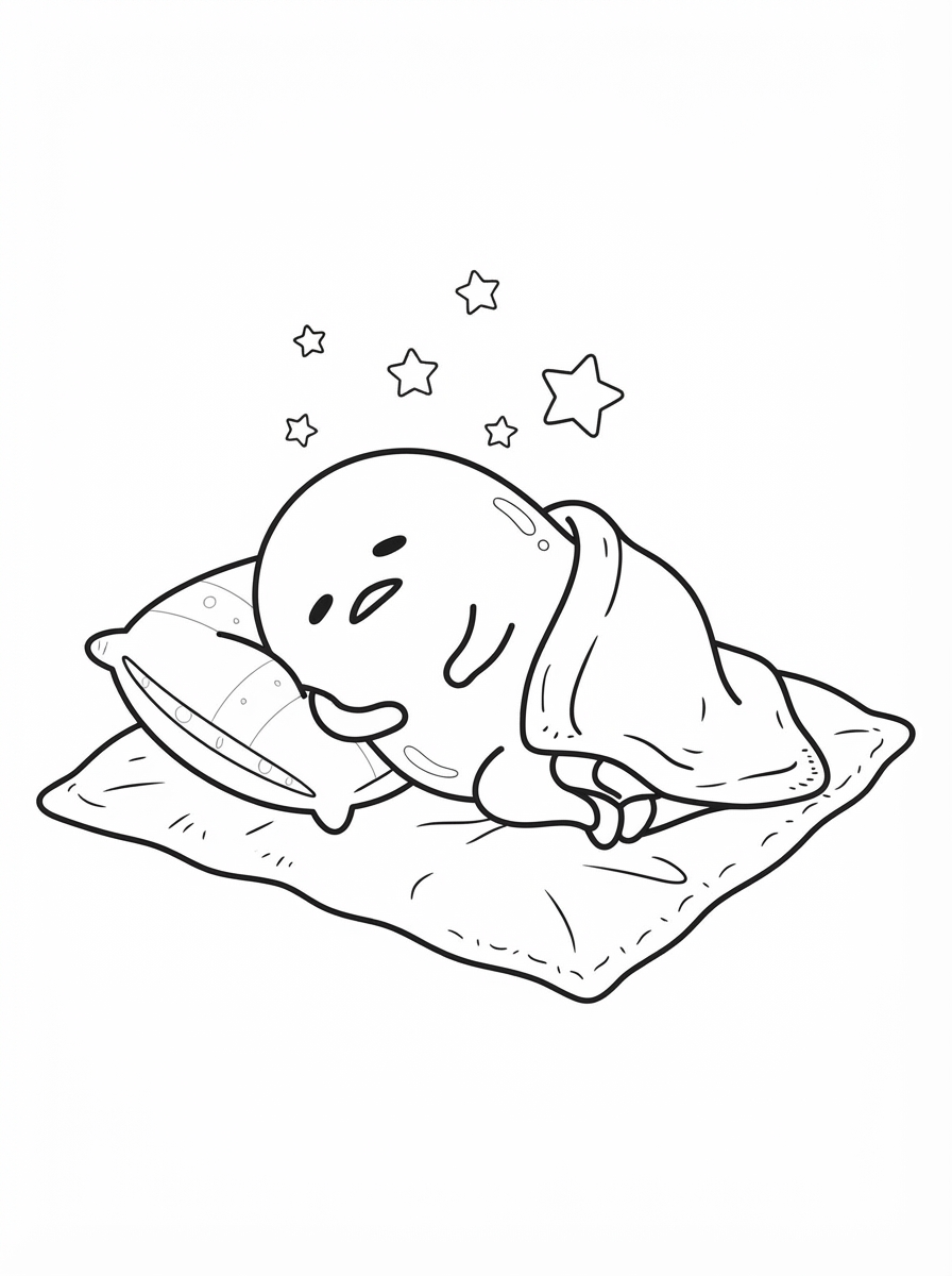Gudetama coloring pages for kids