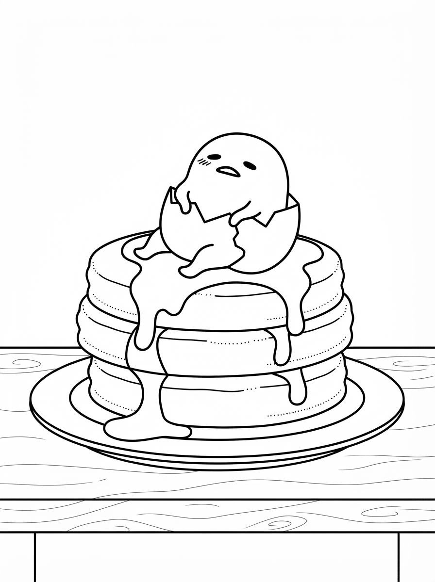 kids Gudetama coloring pages