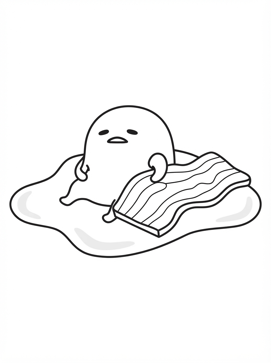 printable Gudetama coloring pages for adults