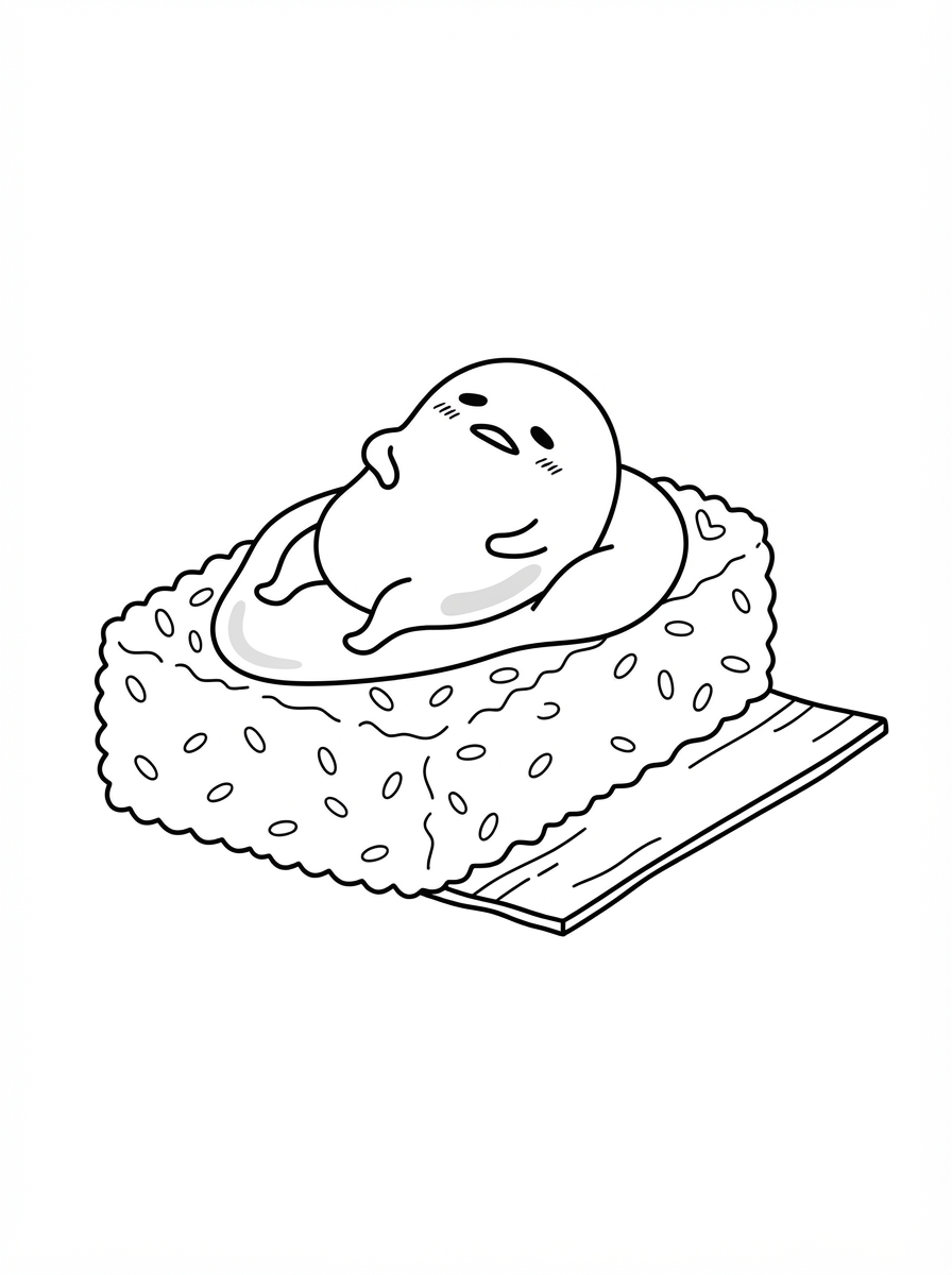 free adult Gudetama coloring pages 2