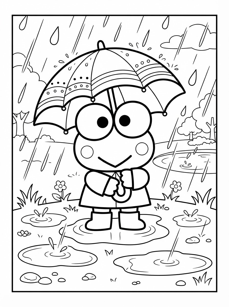 Keroppi Coloring Pages 11 Keroppi coloring pages easy