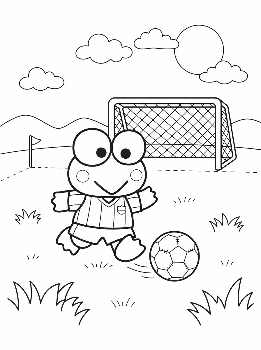 Keroppi Coloring Pages 14 printable Keroppi coloring pages for adults